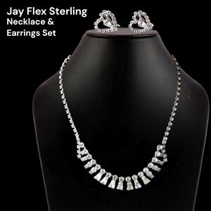 Jay Flex Sterling Silver Necklace and Earring Set